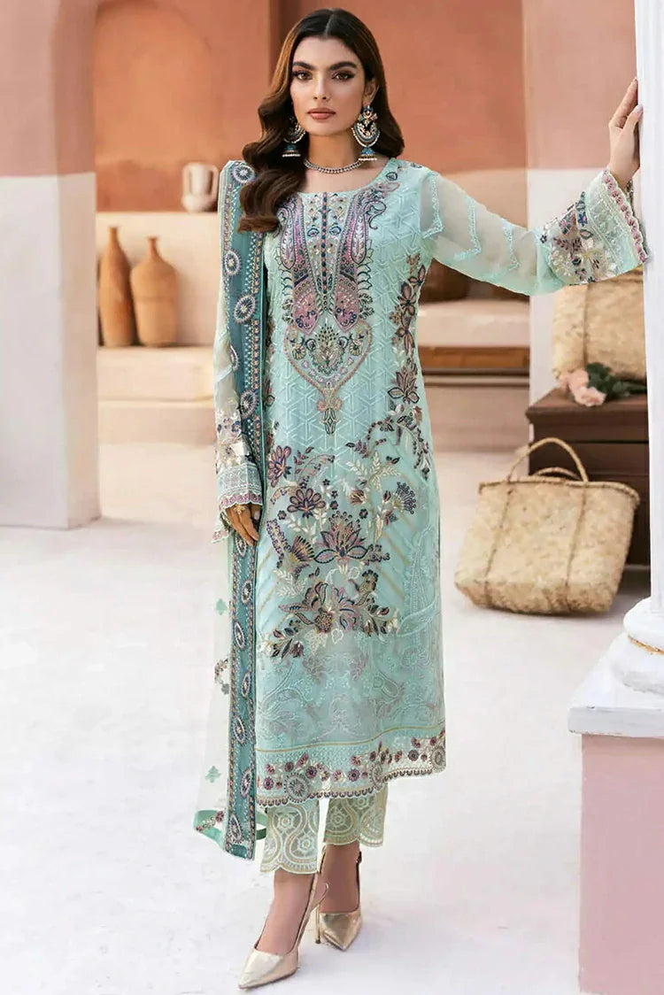 Ramsha Arzoo Luxury Chiffon Unstitched Collection Vol 1 - U-108