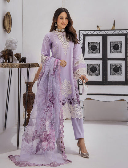 ZA Clothes Azure Embroidered Lawn Ready to Wear Vintage Violet 03