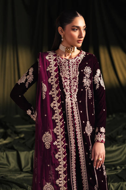 Qalamkar Velvet Edit 2024 - BK-01 AMANI