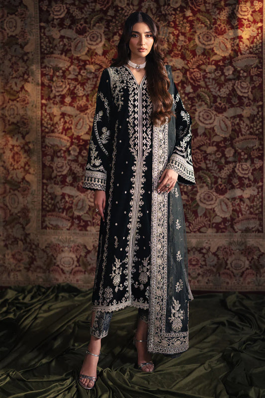 Qalamkar Velvet Edit 2024 - BK-03 SAMIRA