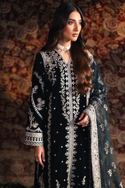 Qalamkar Velvet Edit 2024 - BK-03 SAMIRA