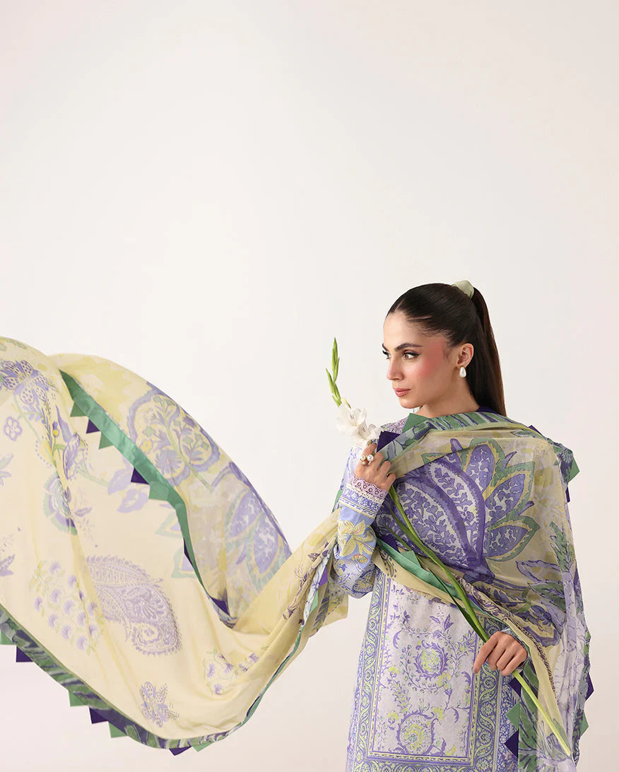 ROHEENAZ ROSETTE UNSTITCHED COLLECTION'26 | Blush Meadow