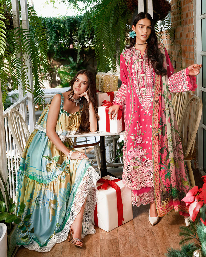 A MOI LUXURY LAWN BY MUSHQ UNSTITCHED'26 | Blushing Rose