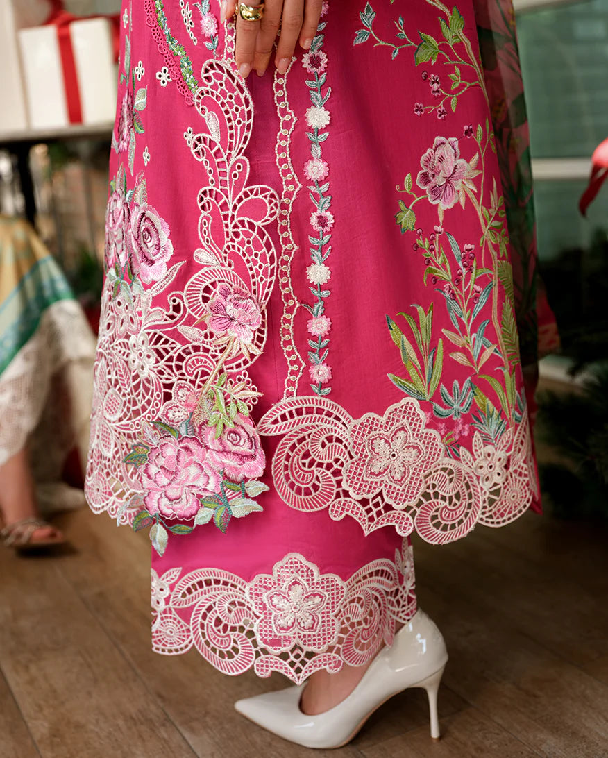 A MOI LUXURY LAWN BY MUSHQ UNSTITCHED'26 | Blushing Rose