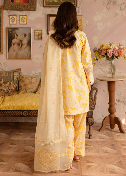 Leila by Mahnur Embroidered Summer Lawn Suits Unstitched 3 Piece - Butter Cup