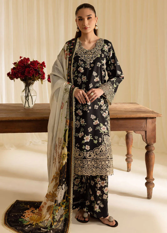 Leila by Mahnur Embroidered Summer Lawn Suits Unstitched 3 Piece - Cendria