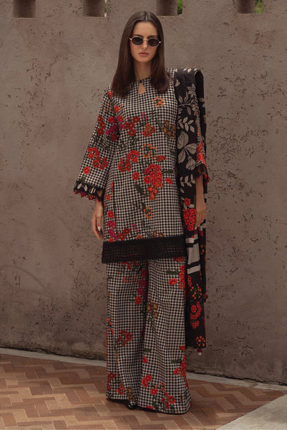 CHARIZMA C PRINT UNSTITCHED LINEN V1 COLLECTION'26| D4