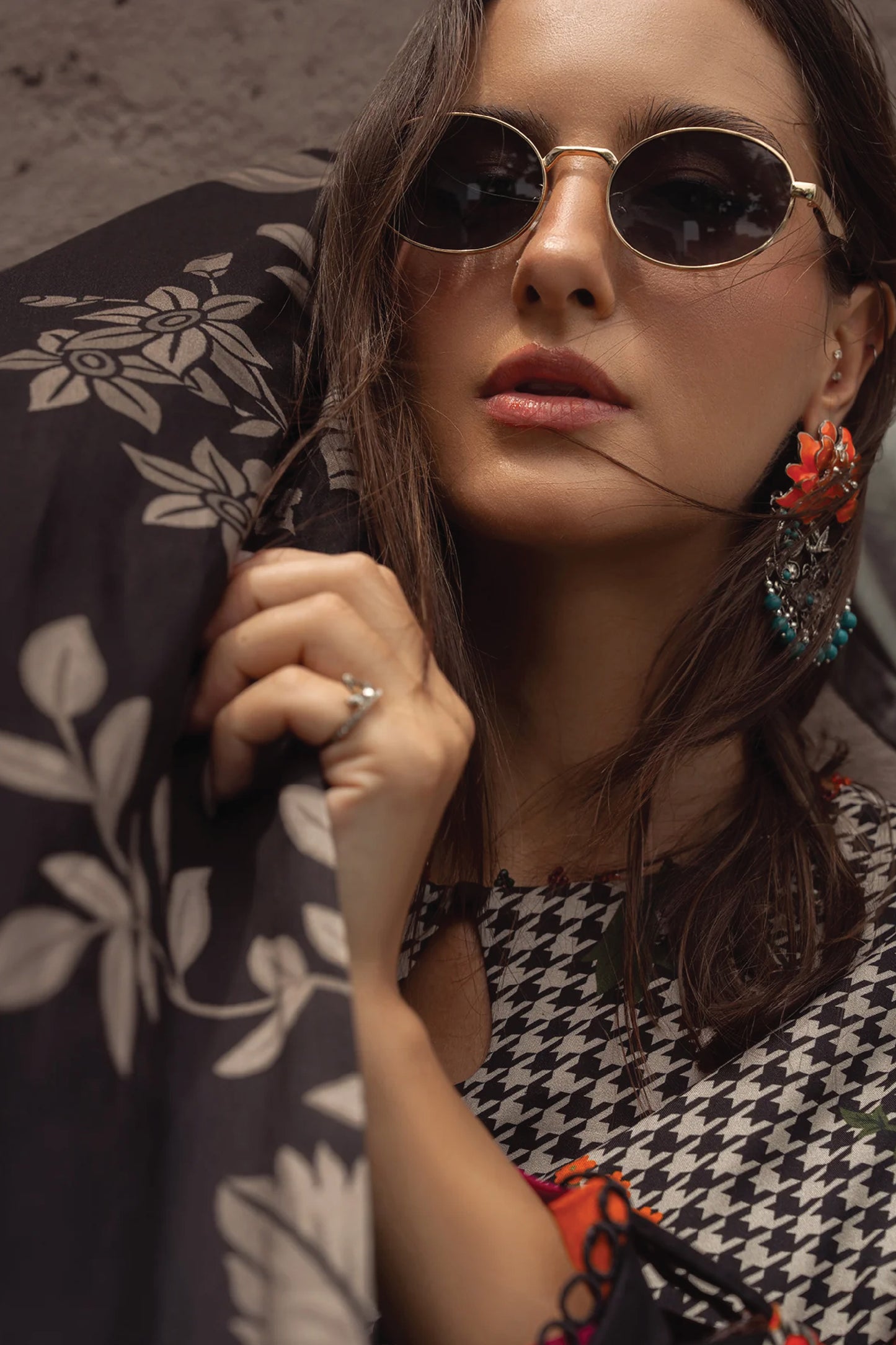CHARIZMA C PRINT UNSTITCHED LINEN V1 COLLECTION'26| D4