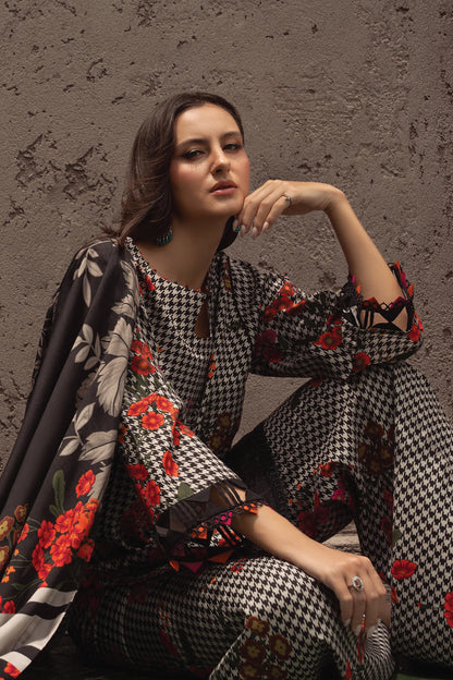 CHARIZMA C PRINT UNSTITCHED LINEN V1 COLLECTION'26| D4