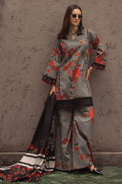 CHARIZMA C PRINT UNSTITCHED LINEN V1 COLLECTION'26| D4