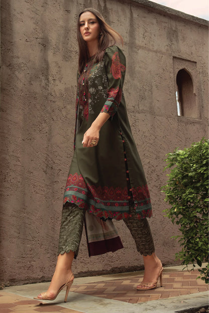CHARIZMA C PRINT UNSTITCHED LINEN V1 COLLECTION'26| D5
