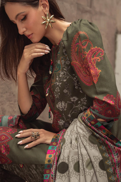 CHARIZMA C PRINT UNSTITCHED LINEN V1 COLLECTION'26| D5
