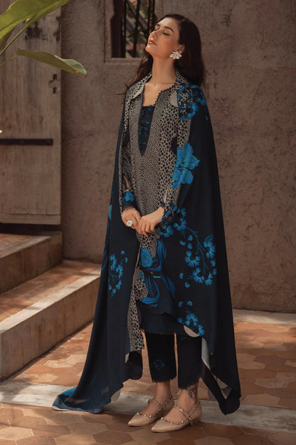 CHARIZMA C PRINT UNSTITCHED LINEN V1 COLLECTION'26| D2