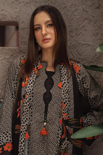 CHARIZMA C PRINT UNSTITCHED LINEN V1 COLLECTION'26| D8