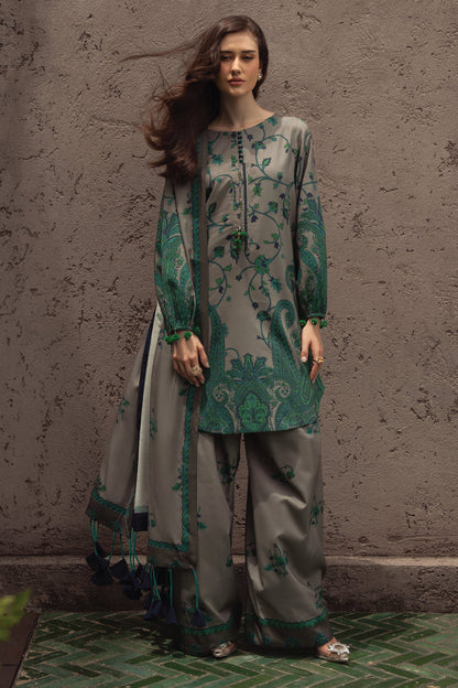 CHARIZMA C PRINT UNSTITCHED LINEN V1 COLLECTION'26| D7