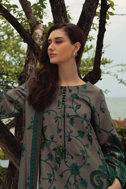 CHARIZMA C PRINT UNSTITCHED LINEN V1 COLLECTION'26| D7