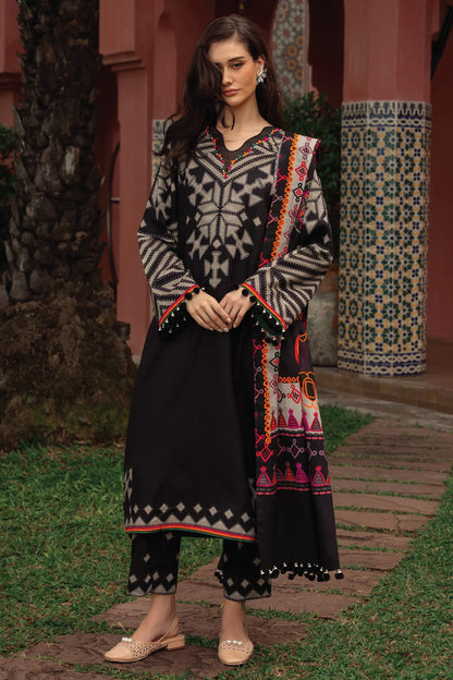 CHARIZMA C PRINT UNSTITCHED LINEN V1 COLLECTION'26| D6