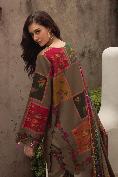 CHARIZMA C PRINT UNSTITCHED LINEN V1 COLLECTION'26| D3