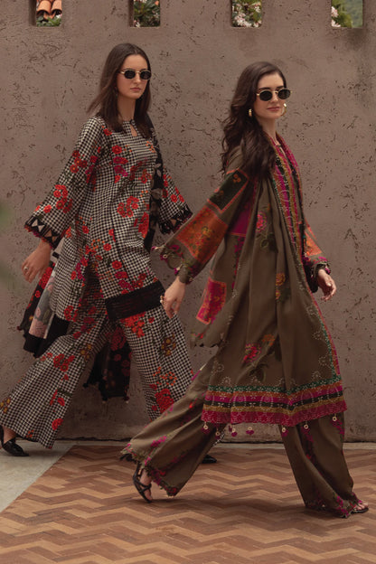 CHARIZMA C PRINT UNSTITCHED LINEN V1 COLLECTION'26| D3