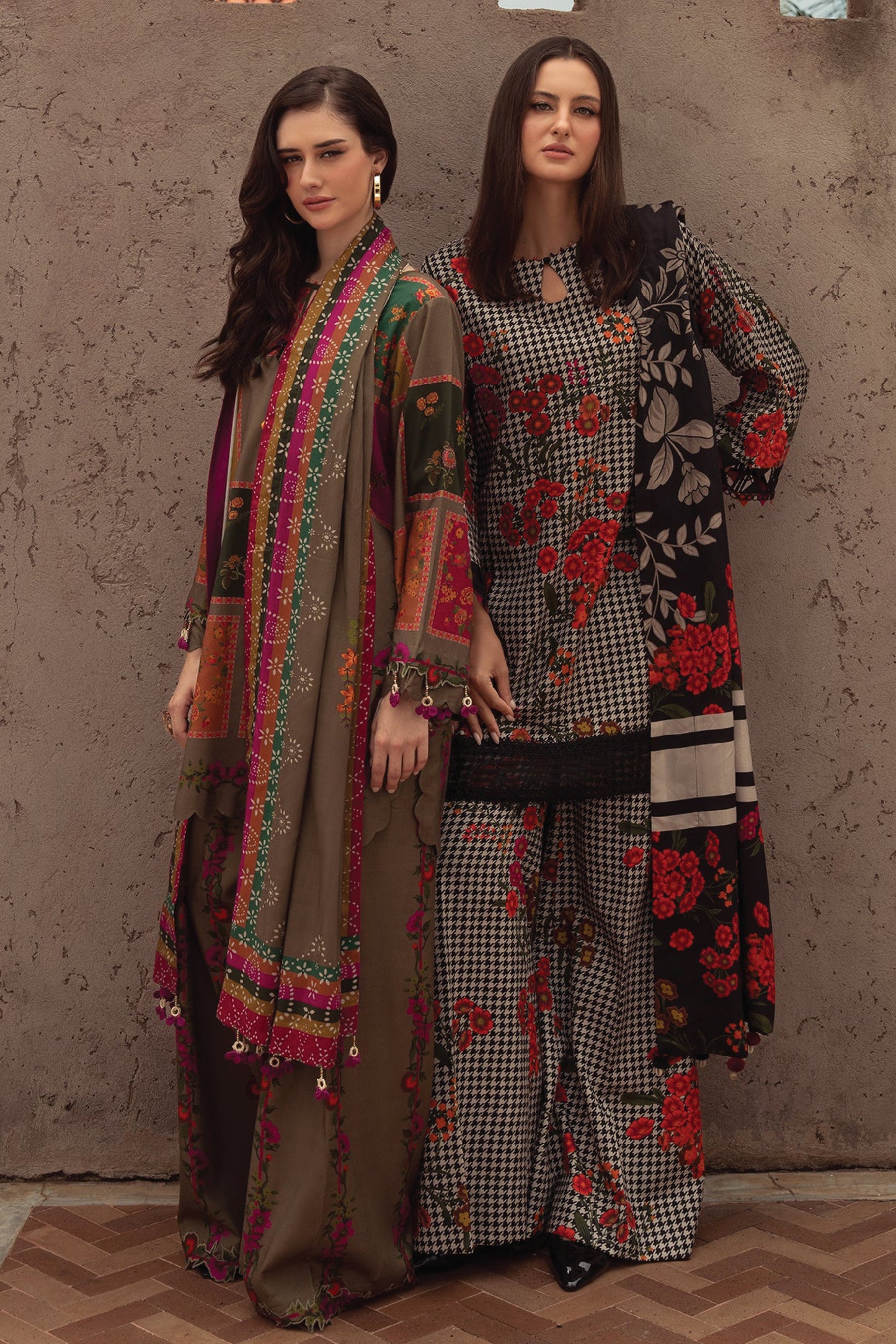 CHARIZMA C PRINT UNSTITCHED LINEN V1 COLLECTION'26| D3