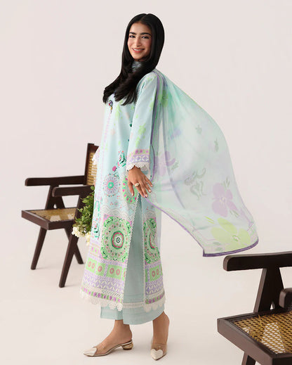 ROHEENAZ ROSETTE UNSTITCHED COLLECTION'26 | Cool Mirage