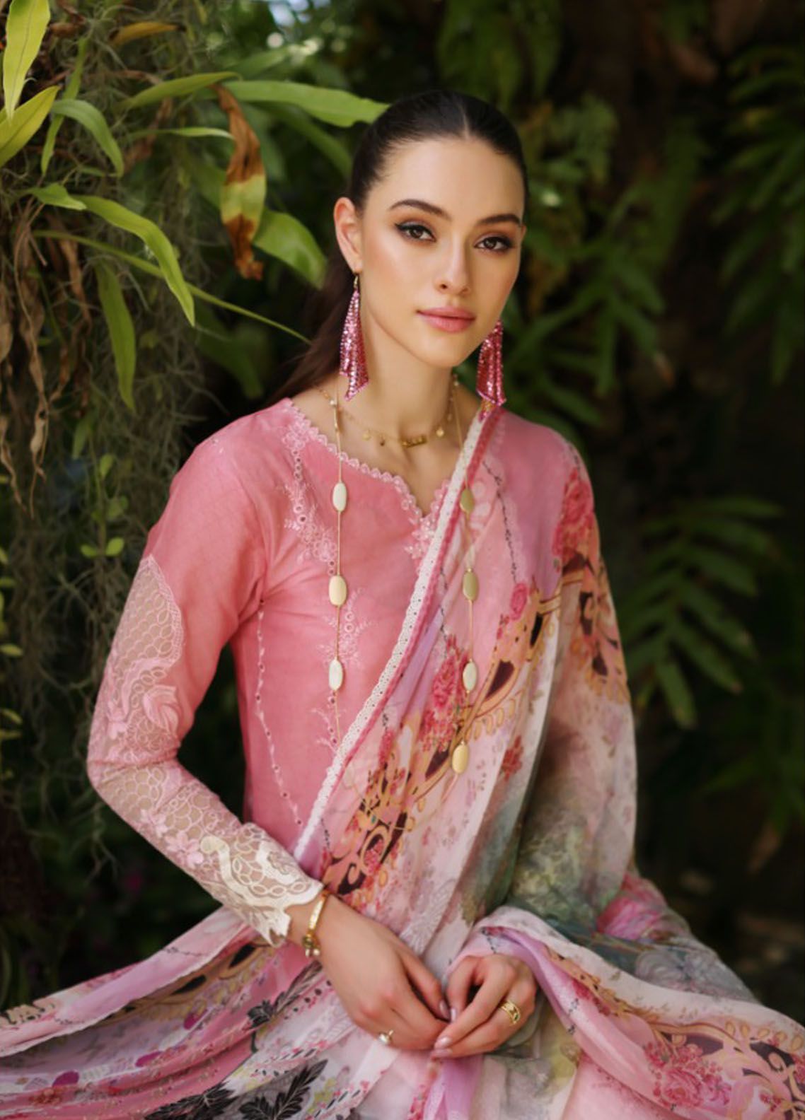 Noor By Saadia Asad Luxury Chikankari Lawn 2024 | NSA24C D-1A