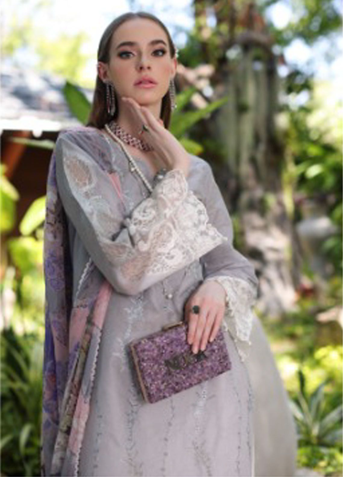 Noor By Saadia Asad Luxury Chikankari Lawn 2024 | NSA24C D-1B