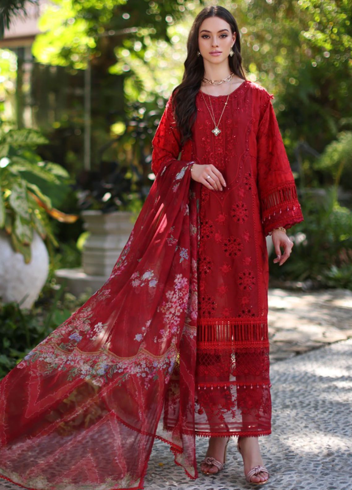 Noor By Saadia Asad Luxury Chikankari Lawn 2024 | NSA24C D-2B