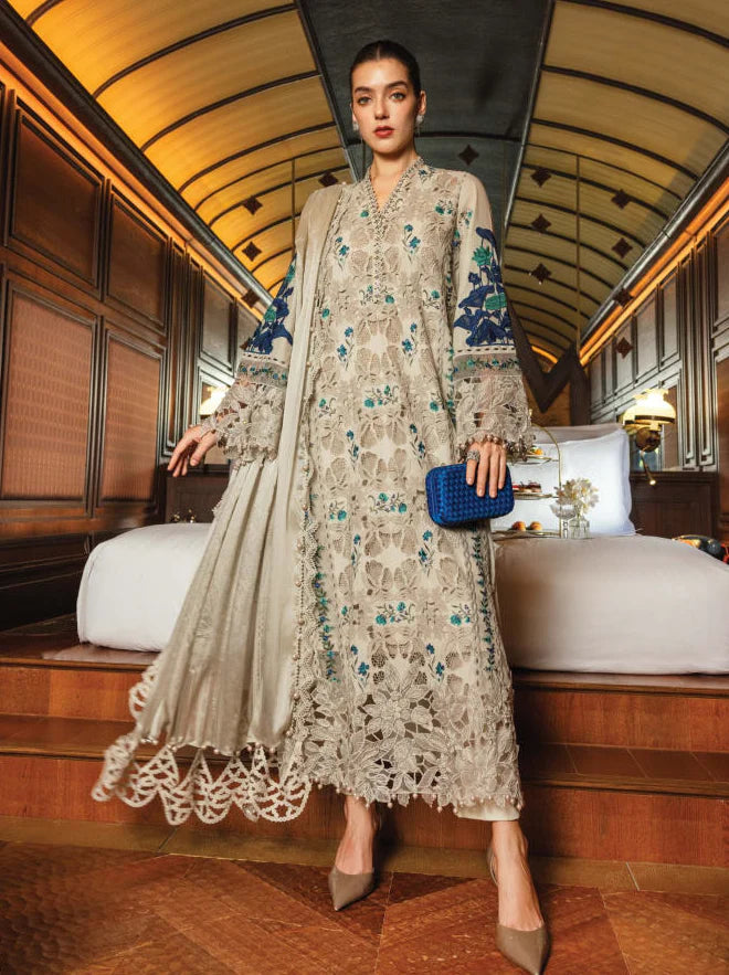 MARIA B LUXURY LAWN EID EDIT UNSTITCHED'26 - D8 (Sage Green)