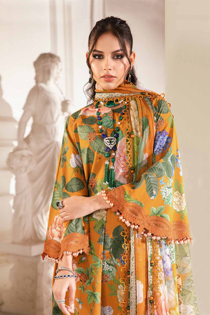 Maria B M.Print Collection 2024 – 3 Piece Unstitched Printed Suit | MPT-2210-B