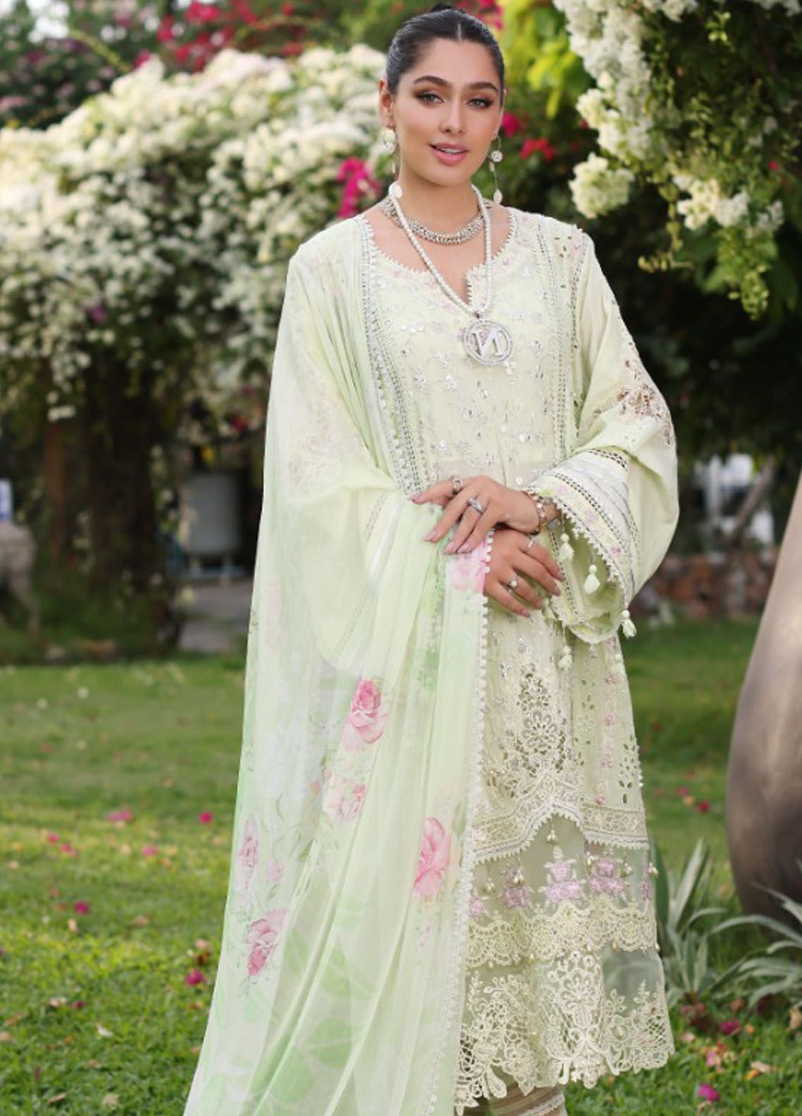 Noor By Saadia Asad Luxury Chikankari Lawn 2024 | NSA24C D-11B