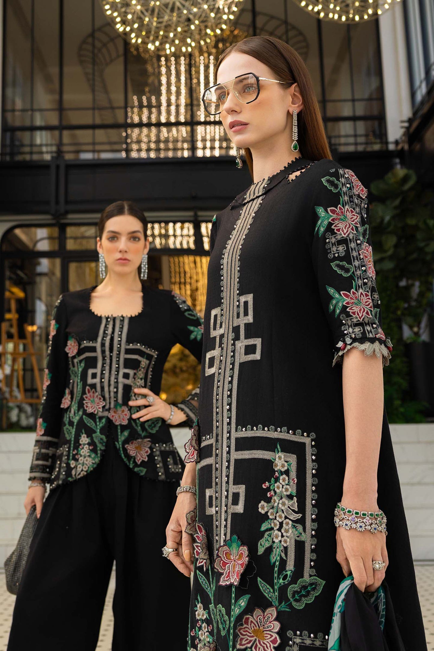 MARIA B LUXURY LAWN EID EDIT UNSTITCHED'26 - D11 (Charcoal Dark Teal)
