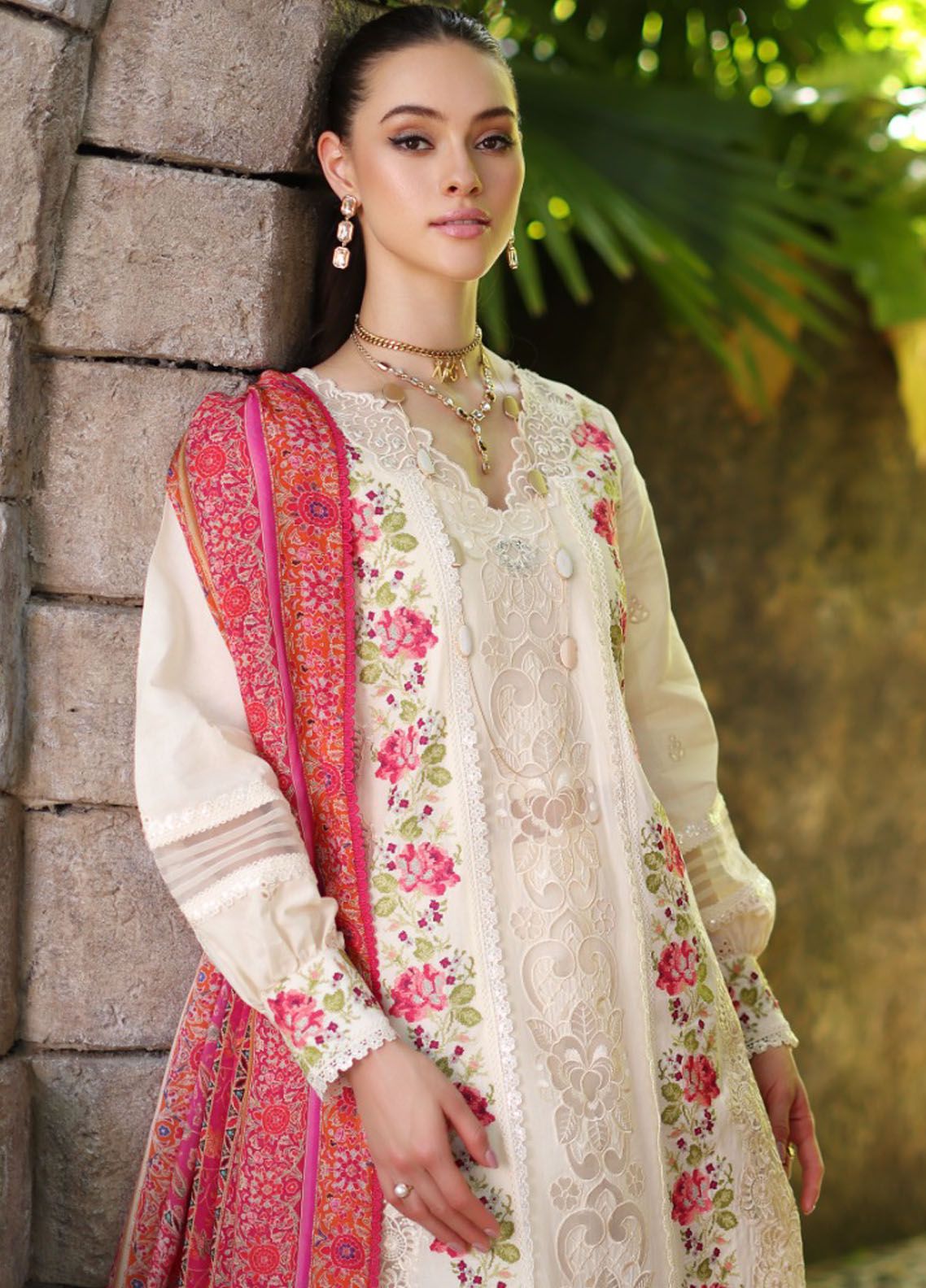 Noor By Saadia Asad Luxury Chikankari Lawn 2024 | NSA24C D-12B