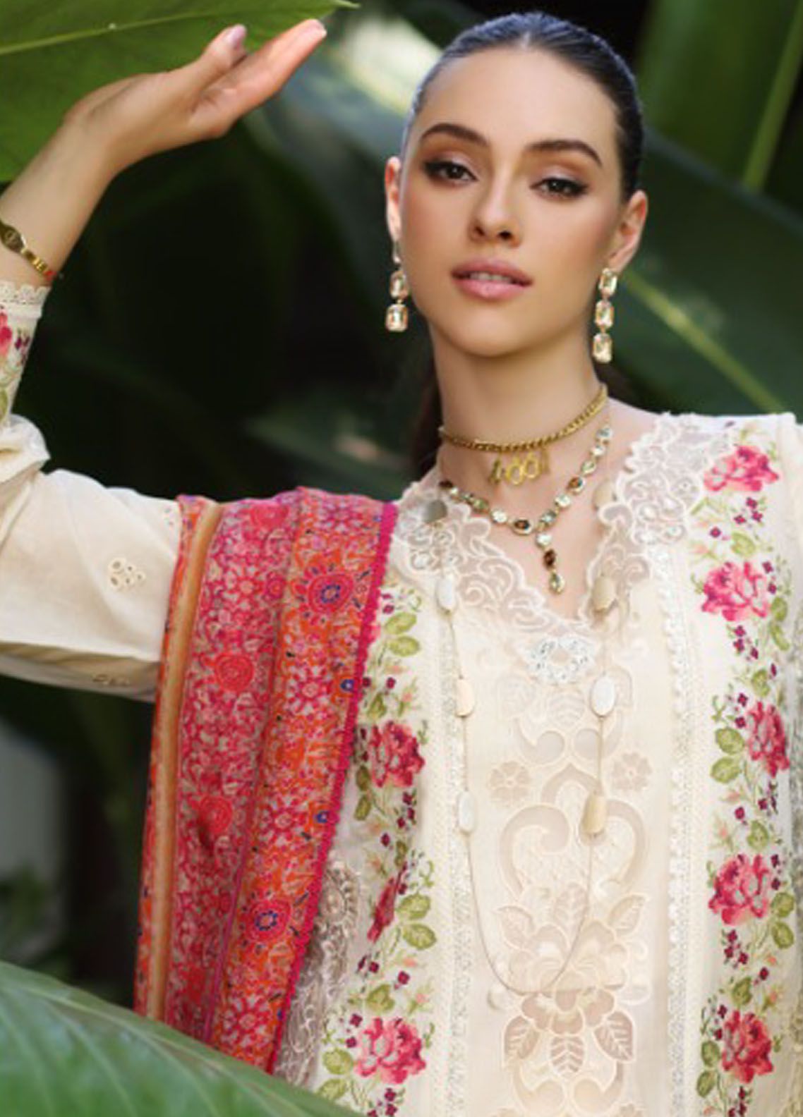 Noor By Saadia Asad Luxury Chikankari Lawn 2024 | NSA24C D-12B