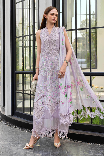 MARIA B LUXURY LAWN EID EDIT UNSTITCHED'26 - D12 (Crimson Coral)