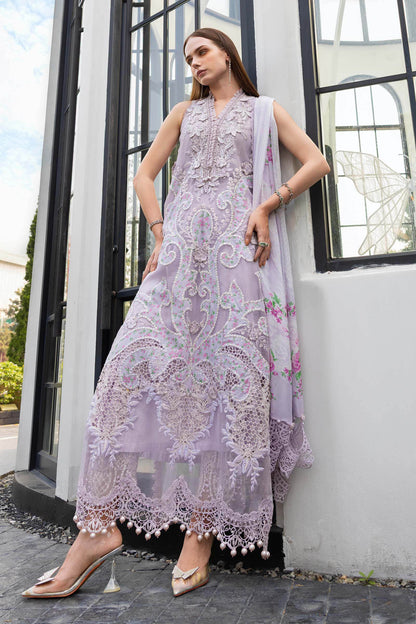 MARIA B LUXURY LAWN EID EDIT UNSTITCHED'26 - D12 (Crimson Coral)