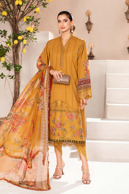 Maria.B. M.Print Collection 2024 – 3 Piece Unstitched Printed Suit | MPT-2202-A