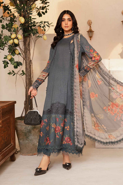 Maria.B. M.Print Collection 2024 – 3 Piece Unstitched Printed Suit | MPT-2202-B