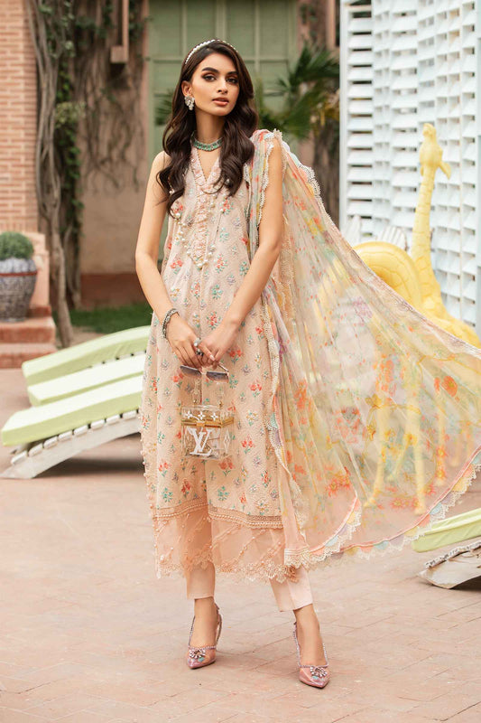 Maria.B. M.Print Collection 2024 – 3 Piece Unstitched Printed Suit | MPT-2203-B