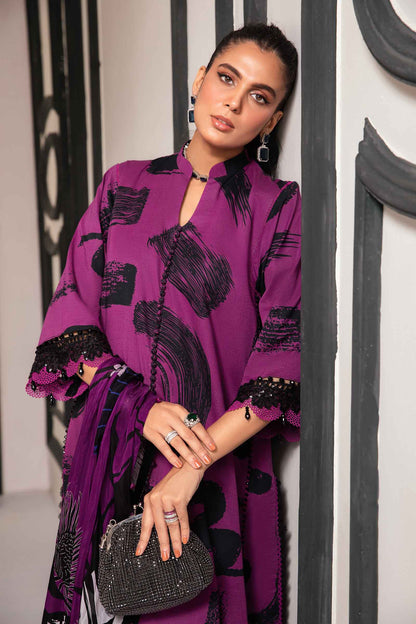 Maria B M.Print Collection 2024 – 3 Piece Unstitched Printed Suit | MPT-2205-B