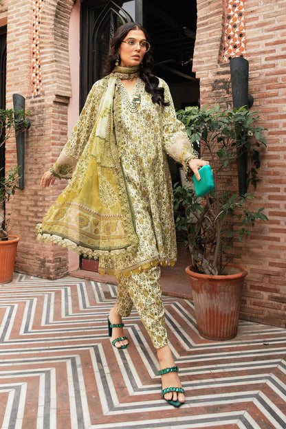 Maria B M.Print Collection 2024 – 3 Piece Unstitched Printed Suit | MPT-2207-A