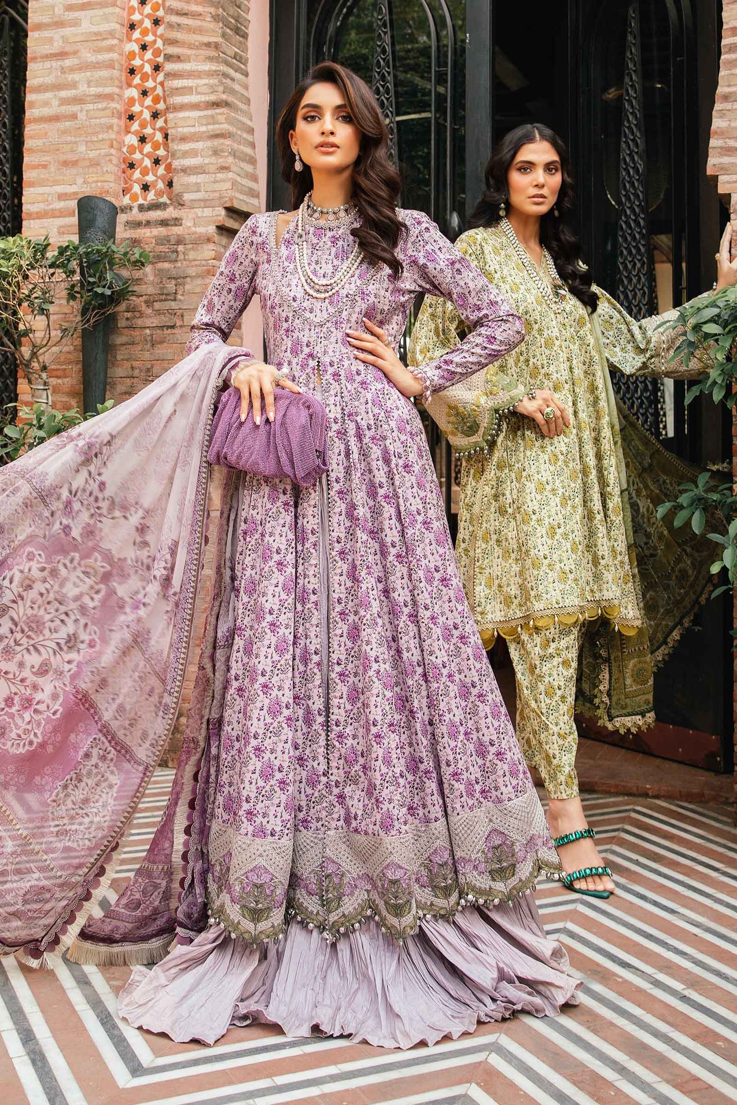 Maria B M.Print Collection 2024 – 3 Piece Unstitched Printed Suit | MPT-2207-A