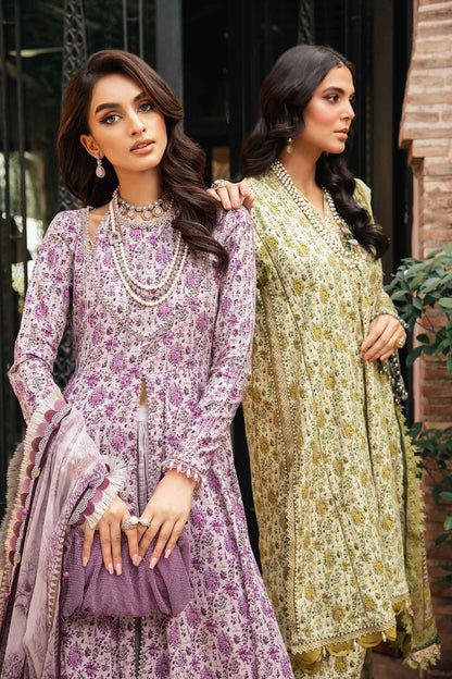 Maria B M.Print Collection 2024 – 3 Piece Unstitched Printed Suit | MPT-2207-A