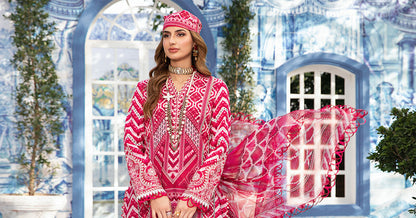 Maria B M.Print Collection 2024 – 3 Piece Unstitched Printed Suit | MPT-2208-A