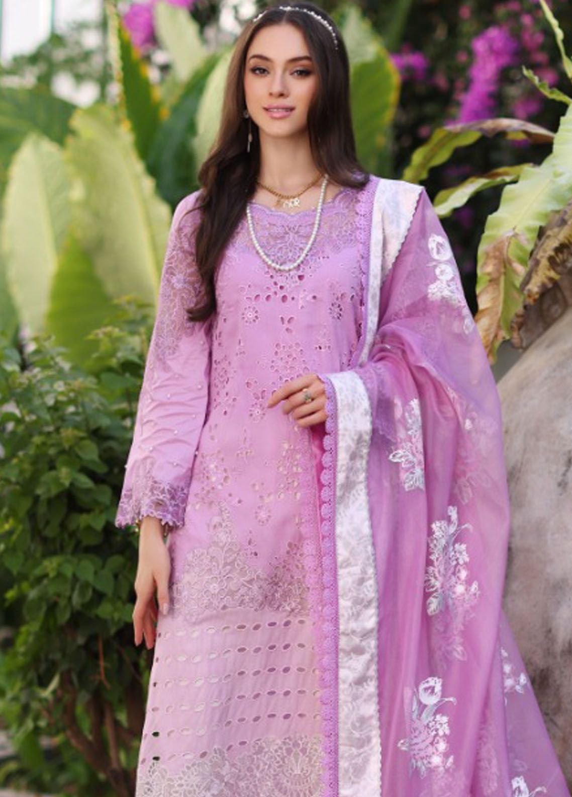 Noor By Saadia Asad Luxury Chikankari Lawn 2024 | NSA24C D-9A