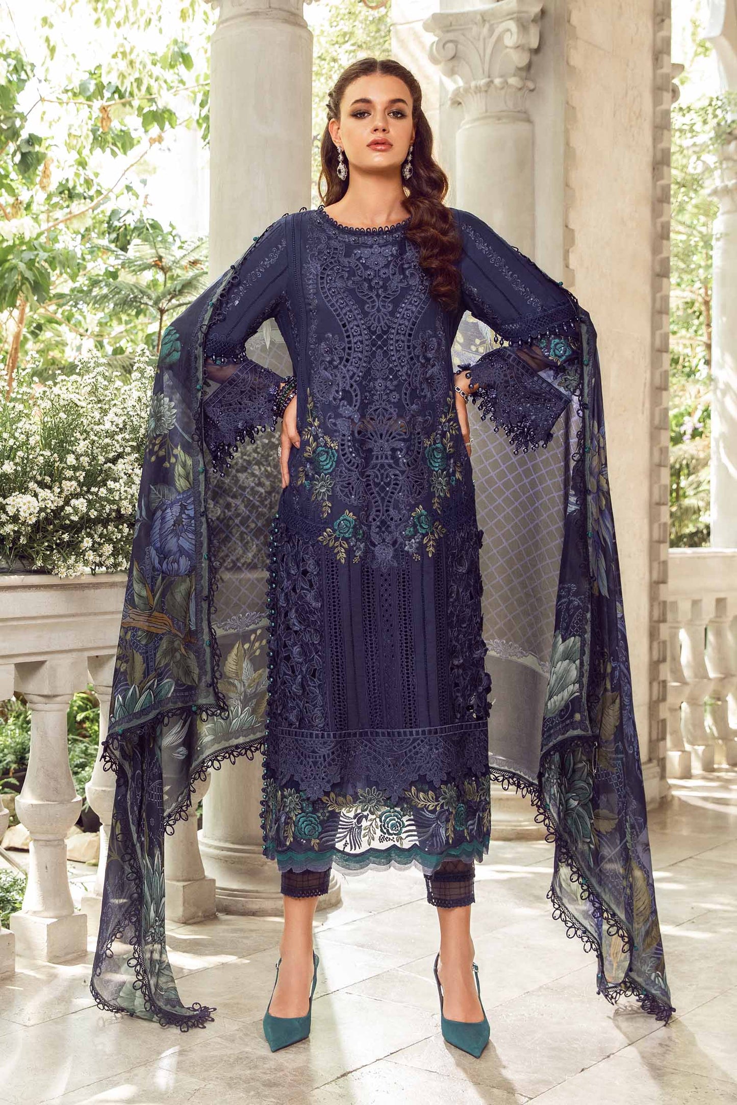 Maria B Lawn Collection 2024 – 3 PIECE - UNSTITCHED SUIT | EID LAWN-24-09