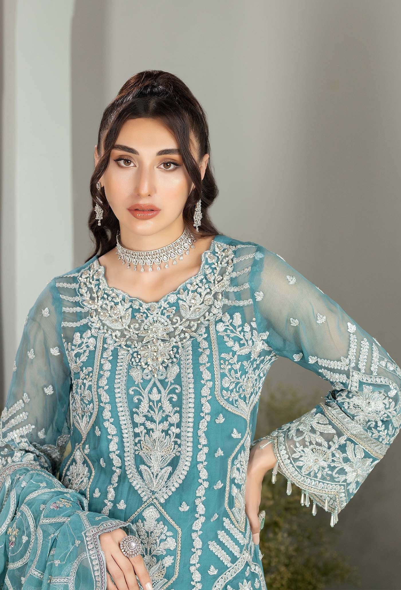 Adan's Libas Alyana Luxury Unstitched Chiffon Collection 2024 – 4001