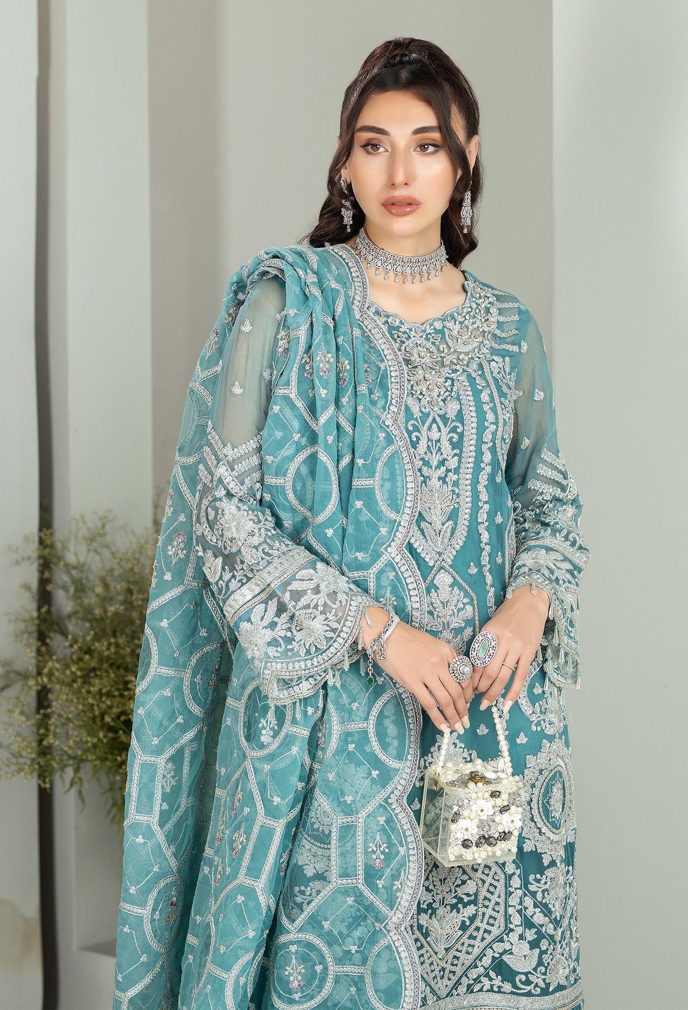 Adan's Libas Alyana Luxury Unstitched Chiffon Collection 2024 – 4001