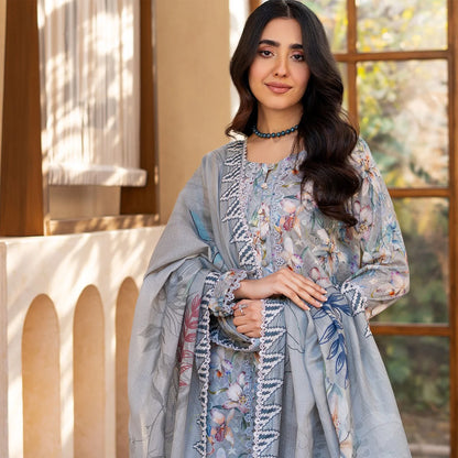 Al Zohaib Coco Popup Unstitched Lawn 3 Piece-CPP-2025-04