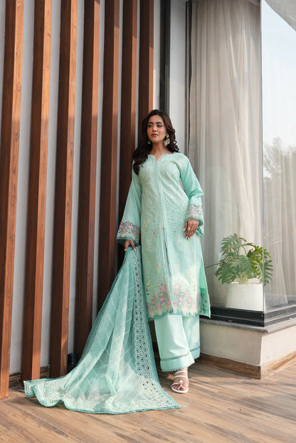 AYLIN LUXURY LAWN UNSTITCHED'26 | Mint Blossom